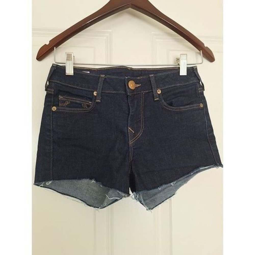 True Religion Blue Jeans cut offs shorts size 27
